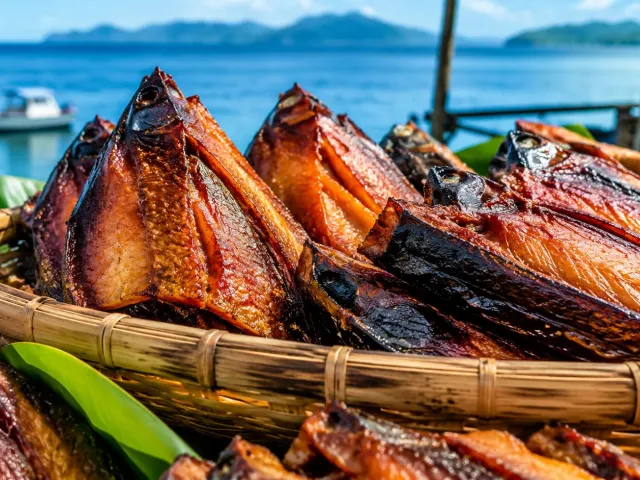Traditional Solomon Islands smoked fish