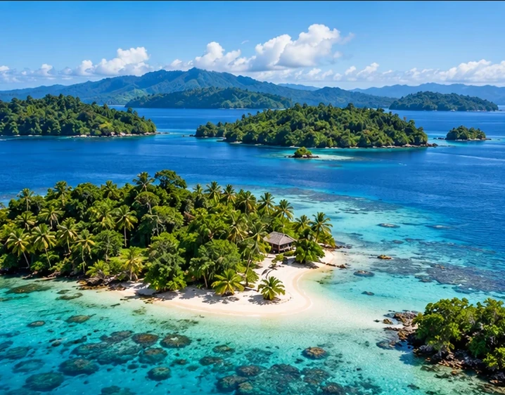 Beautiful coastal waters of Solomon Islands